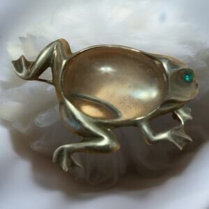 Trifari Alfred Philippe Sterling Silver Jelly Belly Frog Brooch